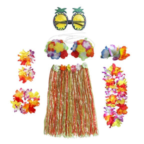 Conjunto de Fantasia Havaiana para Festa Hula de Halloween