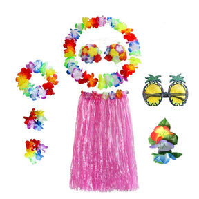 Conjunto de Fantasia Havaiana para Festa Hula de Halloween