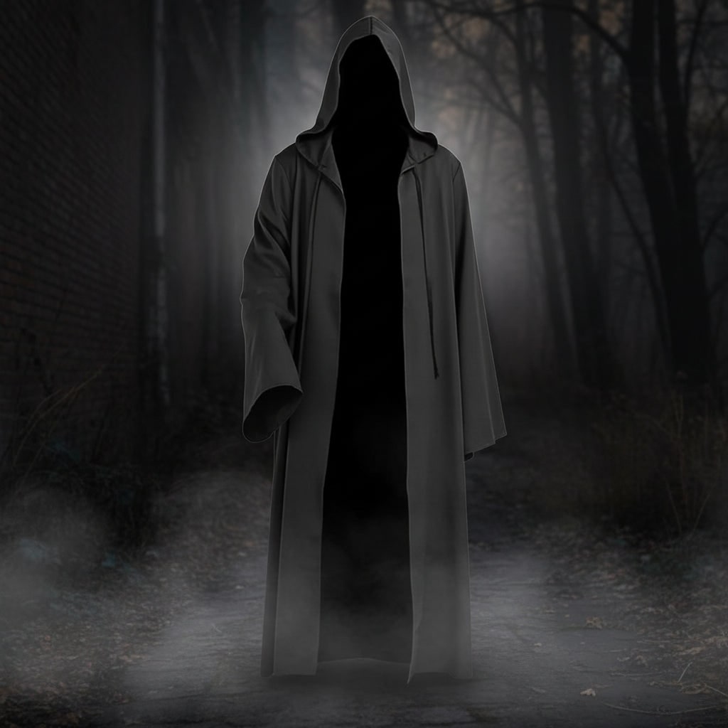 Capa com Capuz para Fantasia de Halloween Roupa Assustadora