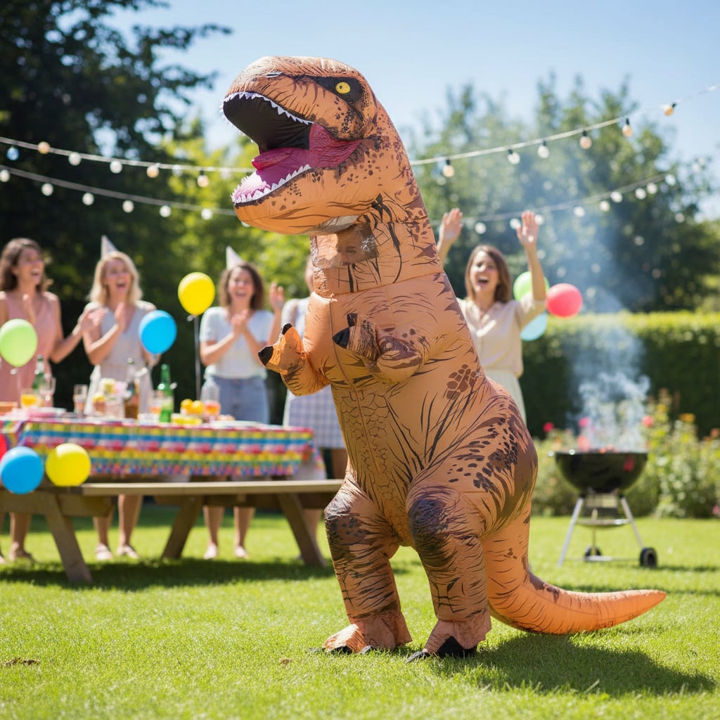 Fantasia de Dinossauro Inflável para Festa Divertida de Halloween