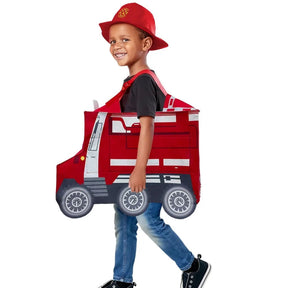 Fantasia de Bombeiro Infantil com Caminhão para Halloween