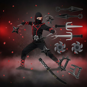 Conjunto de Fantasia de Ninja Infantil para Halloween