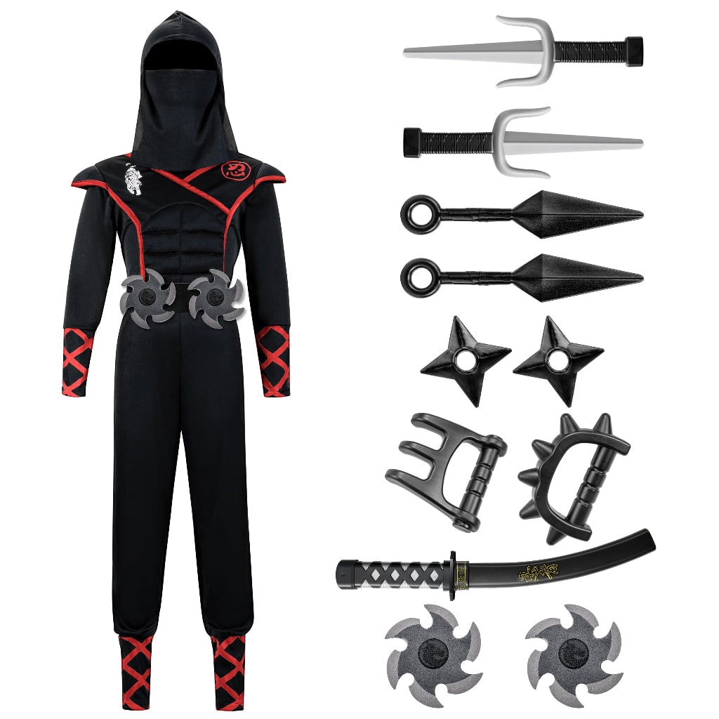Conjunto de Fantasia de Ninja Infantil para Halloween