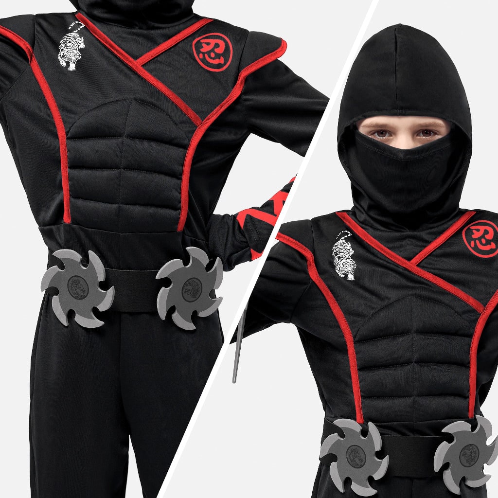 Conjunto de Fantasia de Ninja Infantil para Halloween