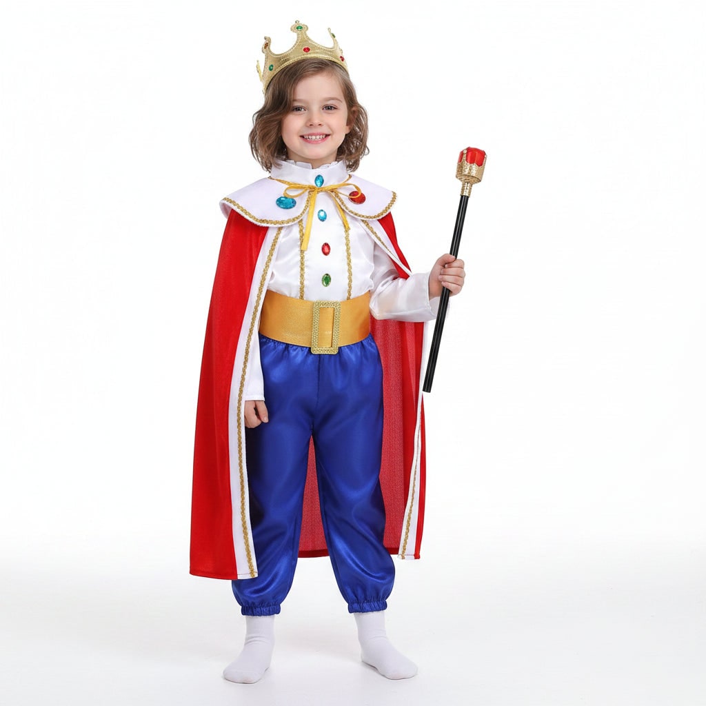 Conjunto de Fantasia de Príncipe Real para Crianças de Halloween