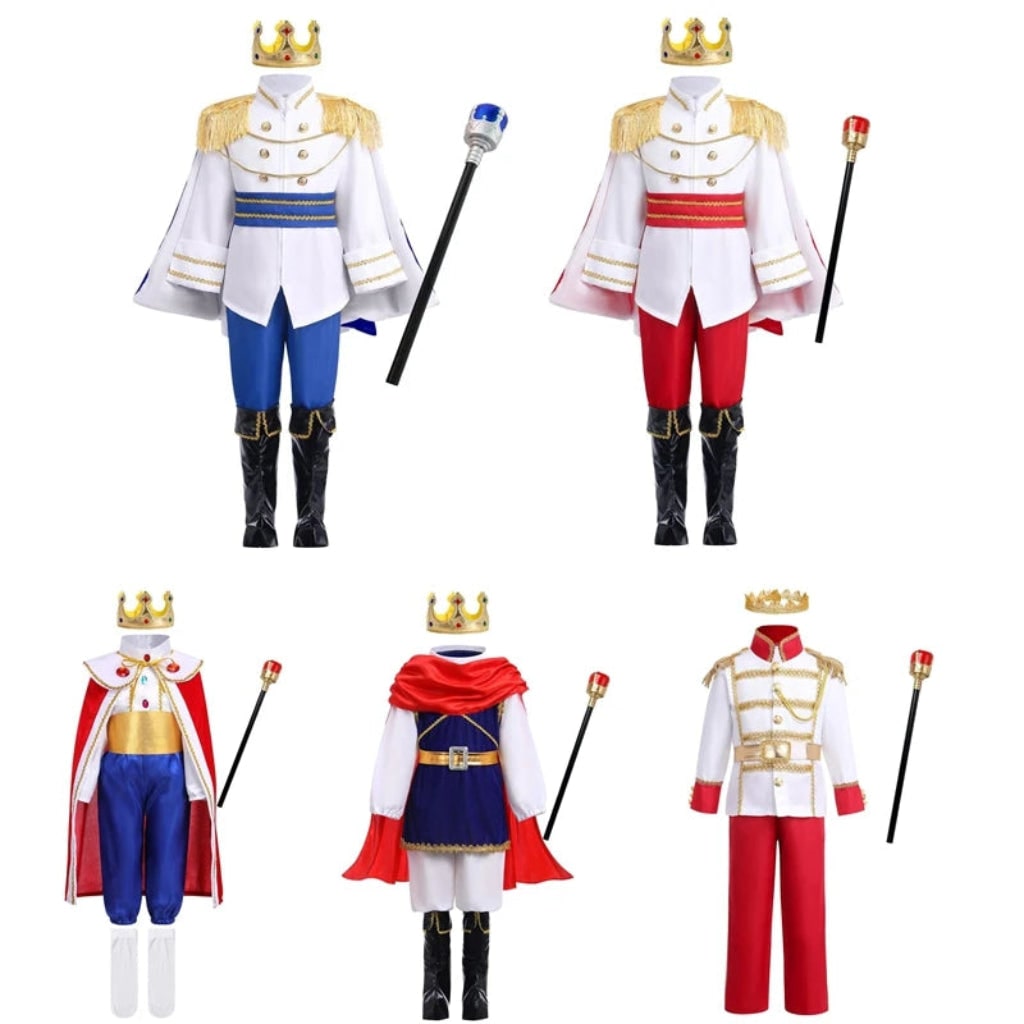 Conjunto de Fantasia de Príncipe Real para Crianças de Halloween