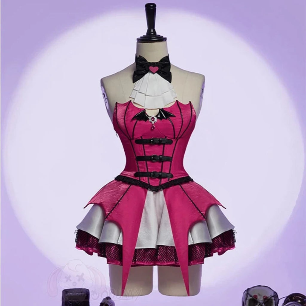 Fantasia de Halloween Vestido de Manga Longa Roupa de Vampira