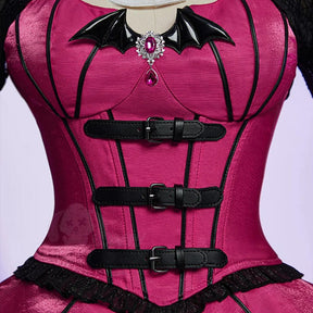 Fantasia de Halloween Vestido de Manga Longa Roupa de Vampira