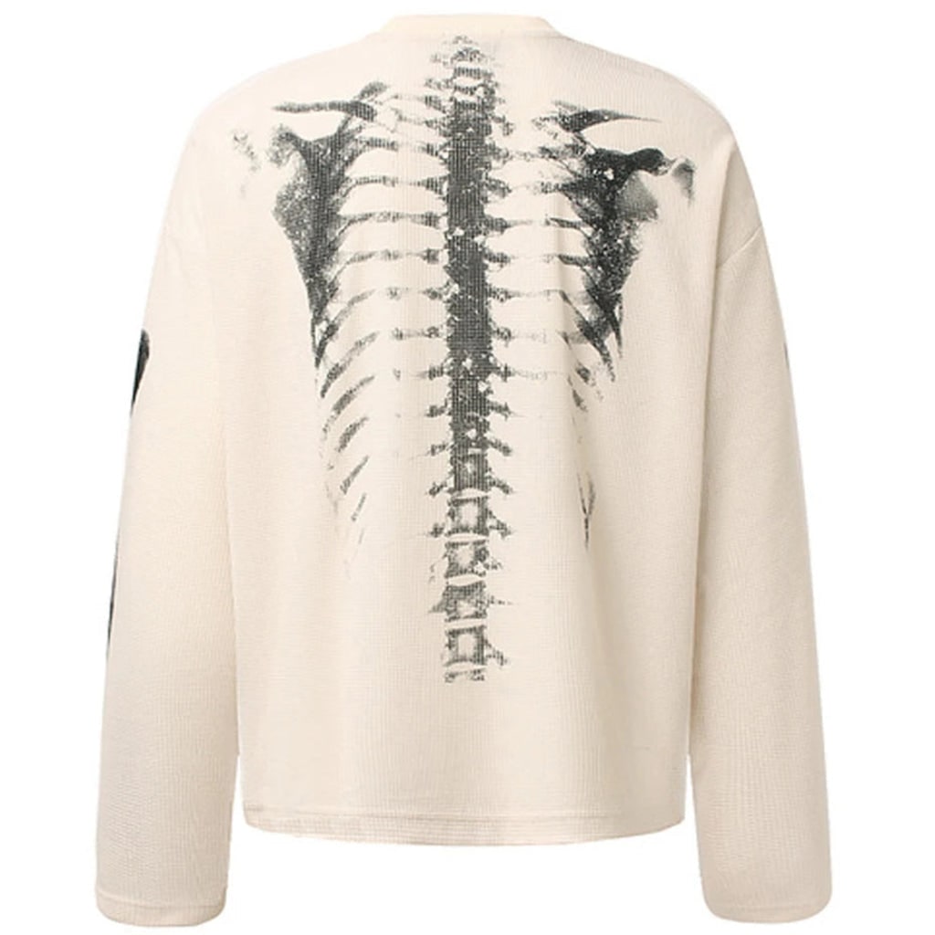 Fantasia de Halloween Camiseta de Esqueleto Masculina