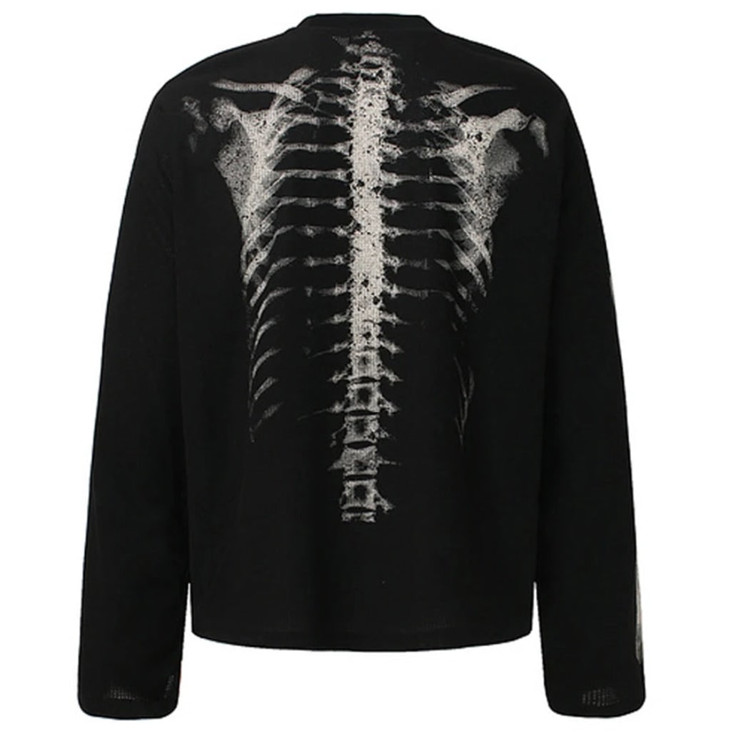Fantasia de Halloween Camiseta de Esqueleto Masculina