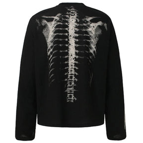 Fantasia de Halloween Camiseta de Esqueleto Masculina
