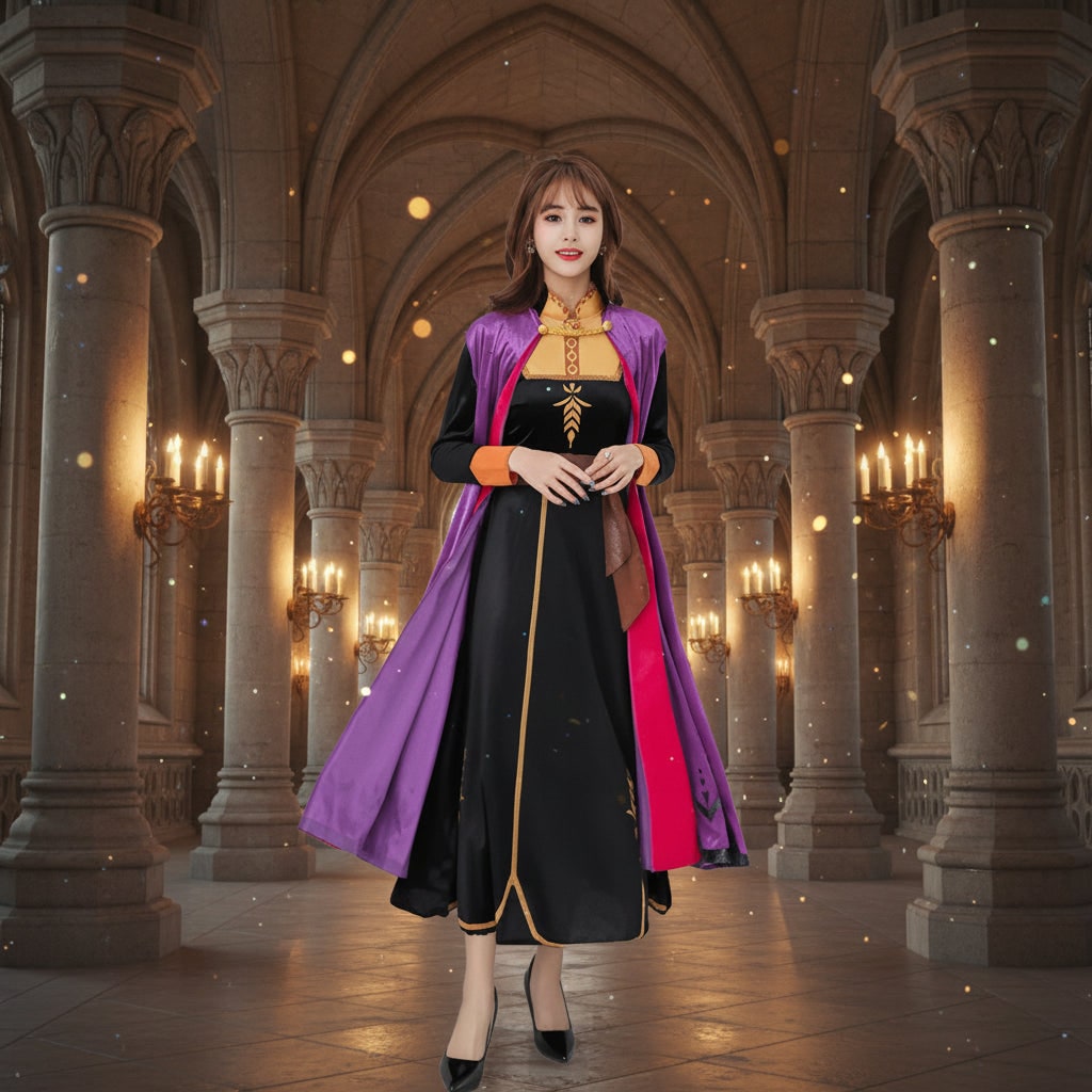 Fantasia de Princesa para Halloween Capa Feminina
