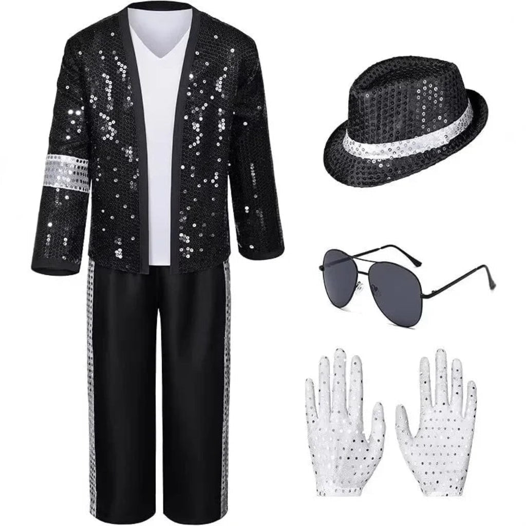 Conjunto de Jaqueta de Paetês para Fantasia de Halloween - Roupa de Performance