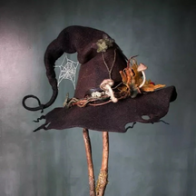 Fantasia de Halloween Chapéu de Bruxa com Design Floral