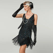 Halloween Costumes Womens Flapper Fringe Dress