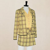 Conjunto de Blazer e Saia Xadrez Feminino para Fantasia de Halloween
