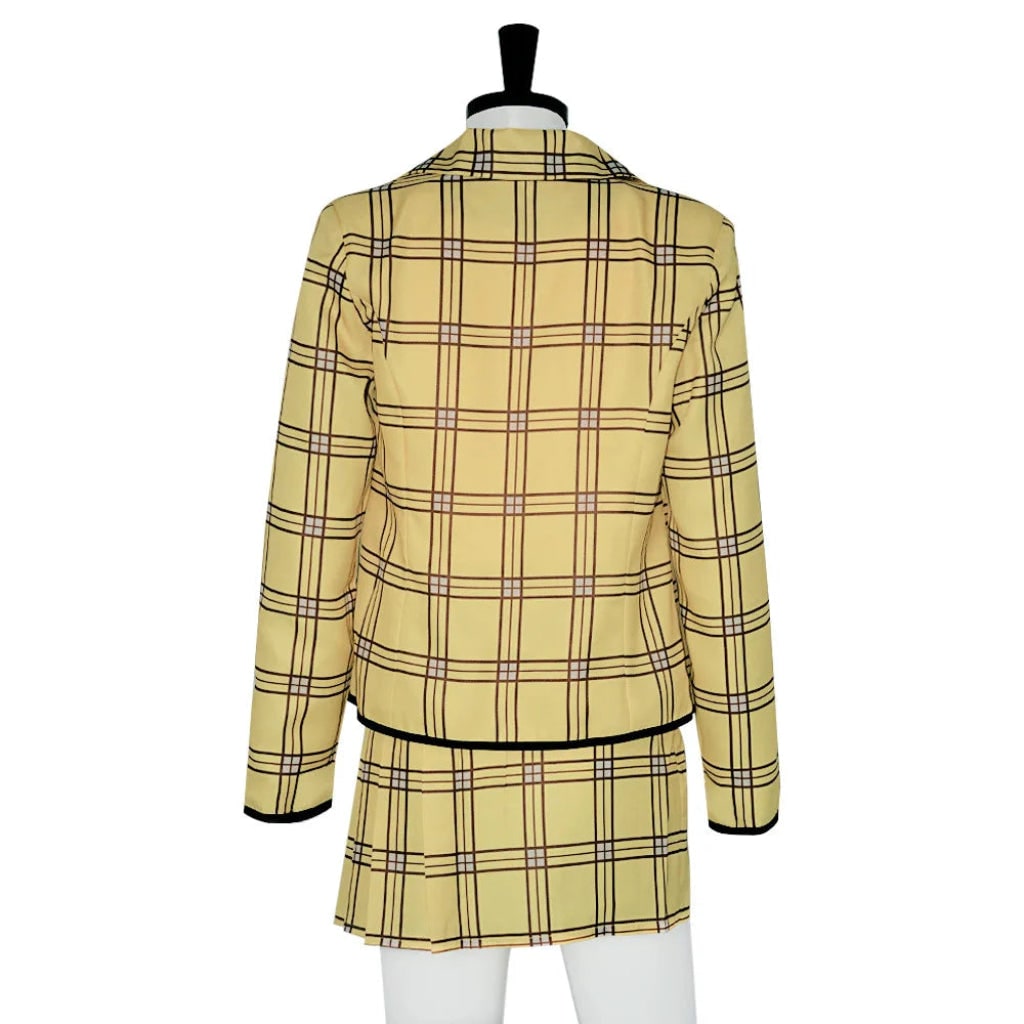Conjunto de Blazer e Saia Xadrez Feminino para Fantasia de Halloween