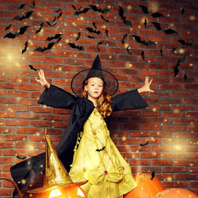 Conjunto de Adesivos de Parede 3D de Morcego para Decoração de Halloween