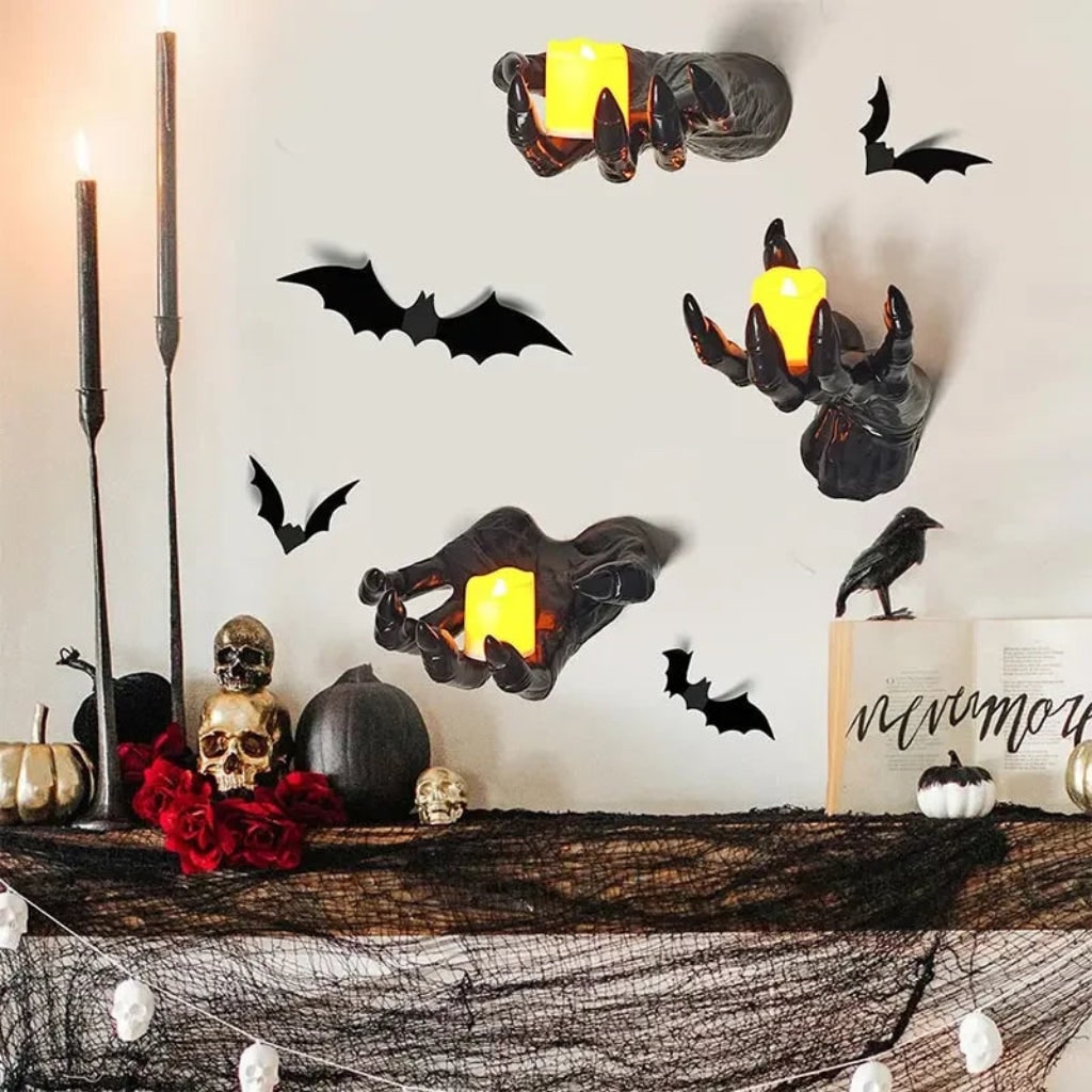Decoração de Halloween Arte de Parede 3D Decoração Gótica para Casa