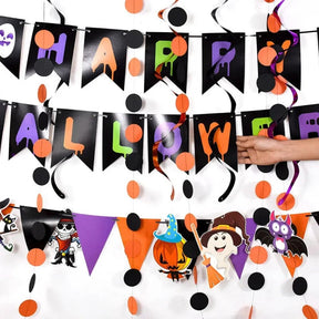 Faixa de Decoração de Halloween Enfeite de Parede para Festas