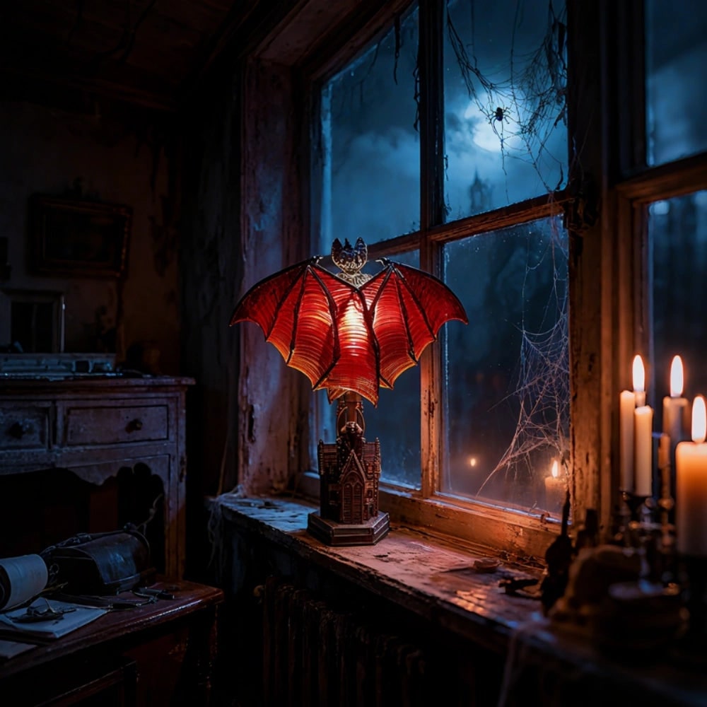 Luminária de Morcego para Decoração de Halloween,  Enfeite Assustador para Casa