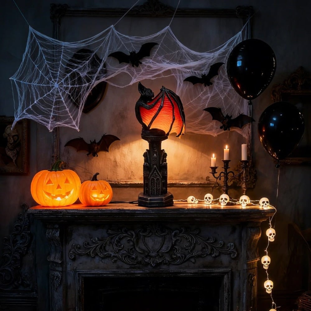 Luminária de Morcego para Decoração de Halloween,  Enfeite Assustador para Casa