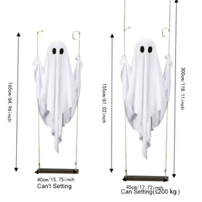 Decoração de Halloween Fantasma Voador com Controle Remoto e Balanço
