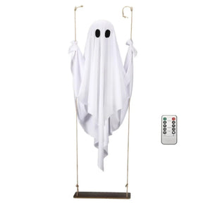 Decoração de Halloween Fantasma Voador com Controle Remoto e Balanço