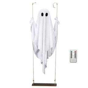 Remote-Controlled Lighted Hanging Ghost Decoration