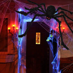 Teia de Aranha Gigante para Decoração de Halloween ao Ar Livre