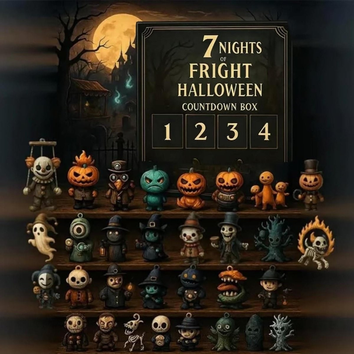 Ideia de Presente de Decoração de Halloween: Calendário do Advento de Halloween