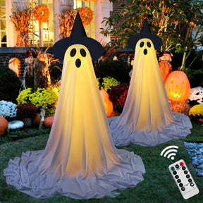 Decoração de Halloween com Iluminação LED e Efeitos Sonoros para Área Externa