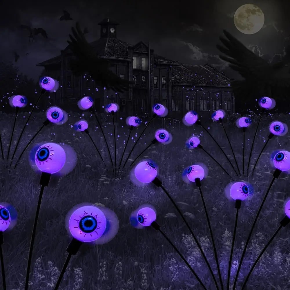 Luzes LED de Decoração de Halloween Esferas Solares para Jardim