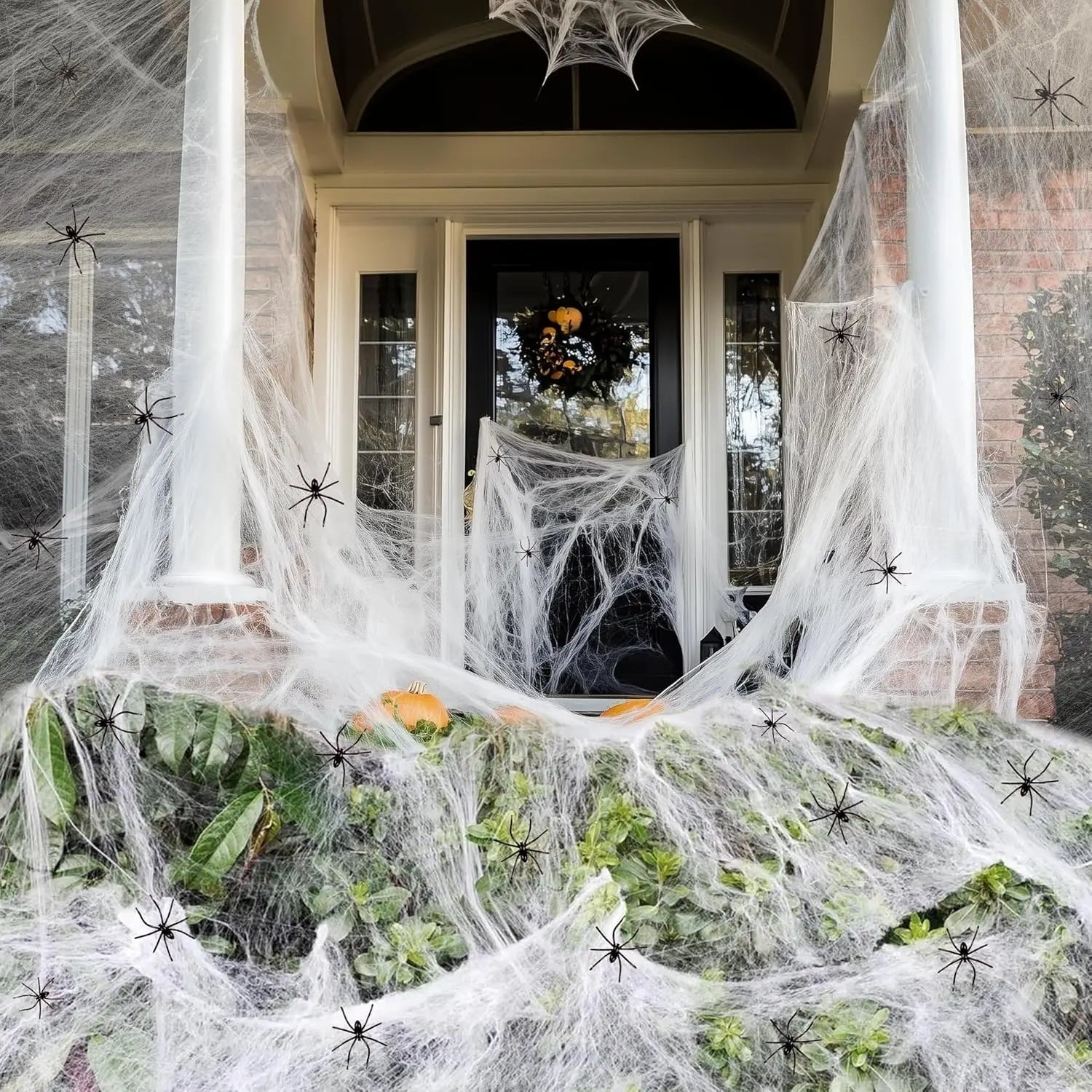 Decoração de Halloween para Área Externa Enfeite de Festa de Halloween Teias de Aranha