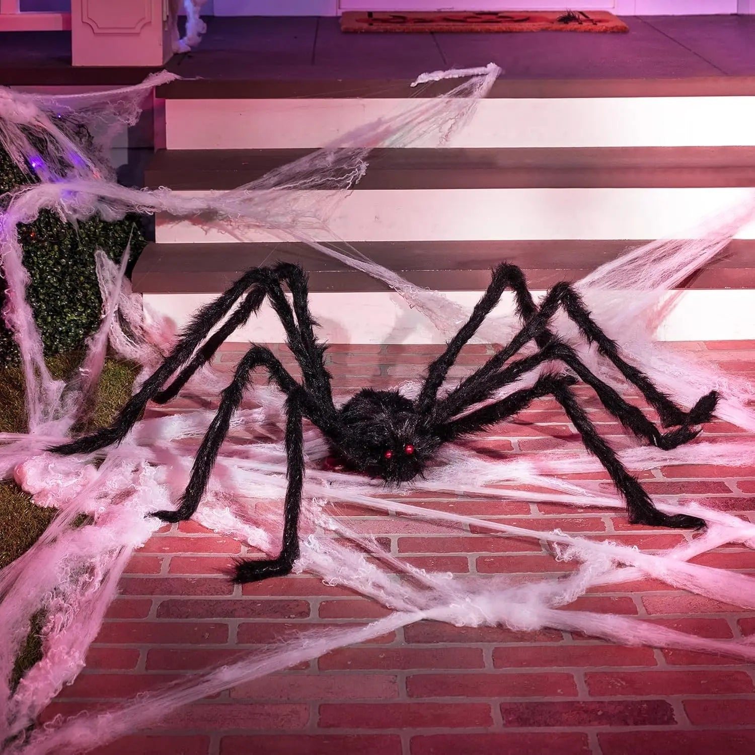 Decoração de Halloween Enfeite de Festa Aranha Gigante para Área Externa