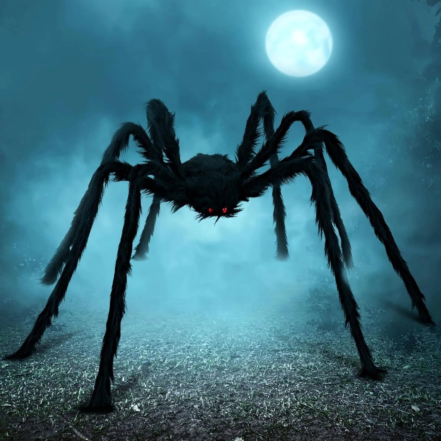 Decoração de Halloween Enfeite de Festa Aranha Gigante para Área Externa