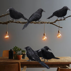 Corvos Artificiais Realistas para Decoração de Halloween