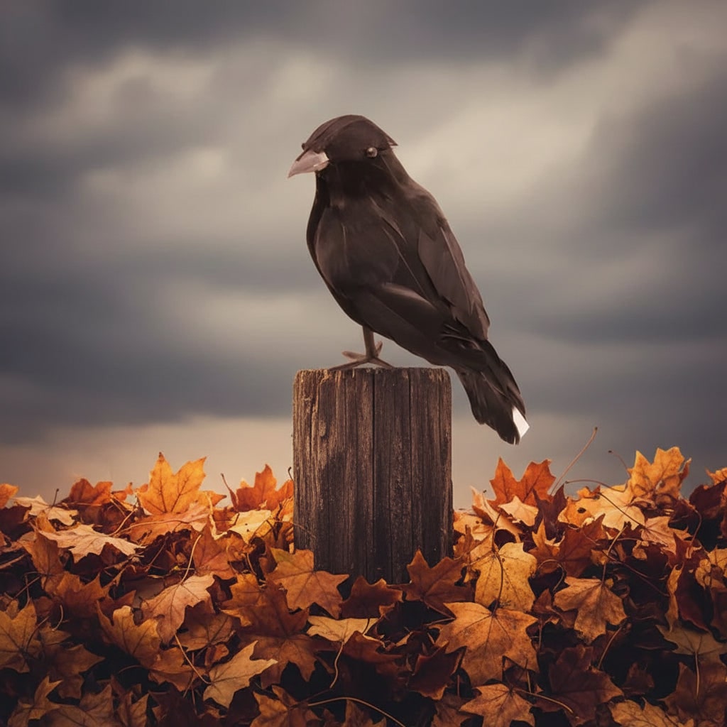 Corvos Artificiais Realistas para Decoração de Halloween