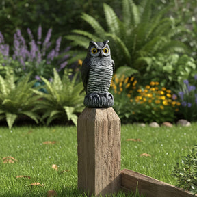Estátua de Coruja Realista para Decoração de Halloween em Jardim e Quintal