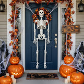 Esqueleto de Decoração de Halloween em Tamanho Real para Exibição
