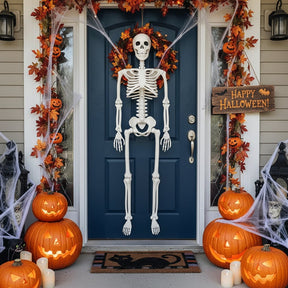 Esqueleto de Decoração de Halloween em Tamanho Real para Exibição