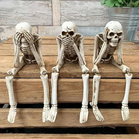 Estatueta de Esqueleto para Decoração de Halloween e Enfeite para Casa