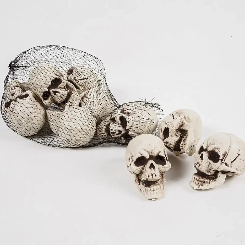Caveiras de Esqueleto para Decoração de Halloween, Enfeite Assustador para Casa