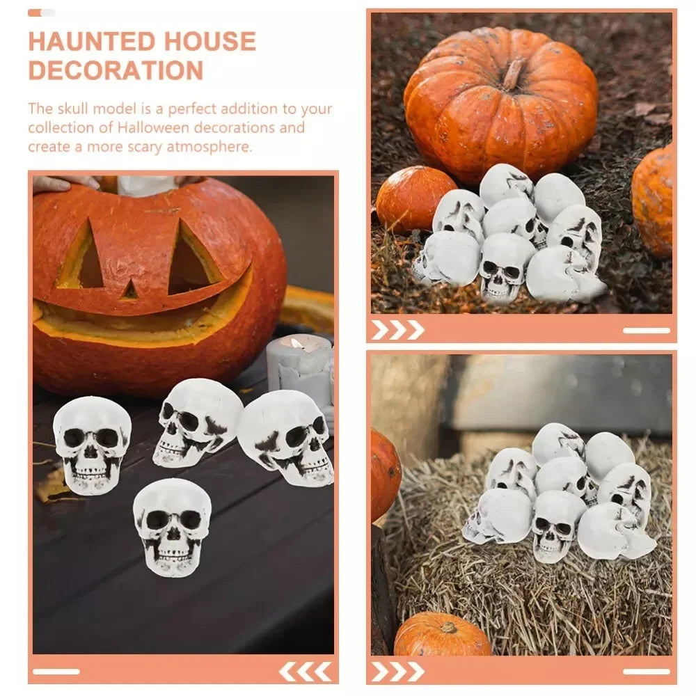 Caveiras de Esqueleto para Decoração de Halloween, Enfeite Assustador para Casa