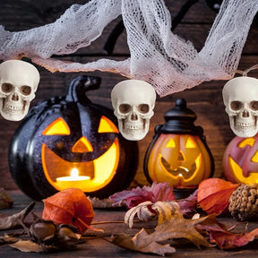 Caveiras de Esqueleto para Decoração de Halloween, Enfeite Assustador para Casa
