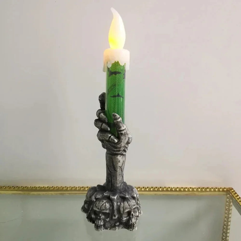Skull Halloween Candle Holder