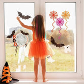 Conjunto de Enfeites de Teia de Aranha para Janela de Festa de Halloween