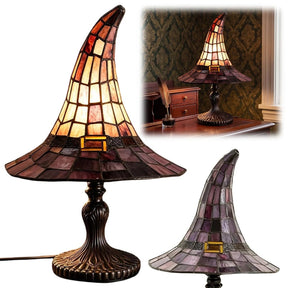 Luminária de Mesa para Decoração de Halloween com Design de Chapéu de Bruxa
