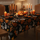 Toalha de Mesa para Decoração de Halloween com Estampa de Teia de Aranha