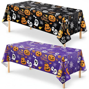 Toalha de Mesa para Decoração de Halloween com Estampa de Teia de Aranha